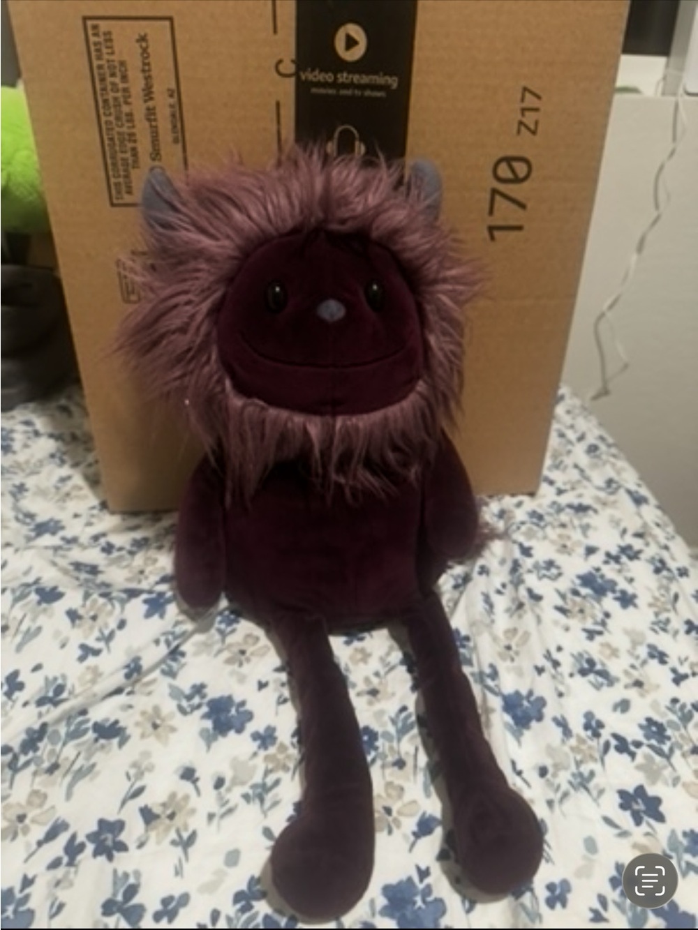 jellycat gibbles monster purple retired plush